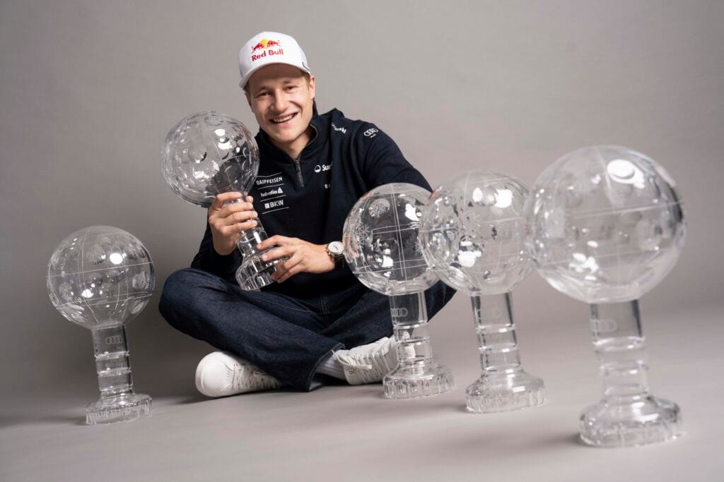 Marco Odermatt, 2026, 5 Kristallkugeln für den Sieg im Gesamtweltcup